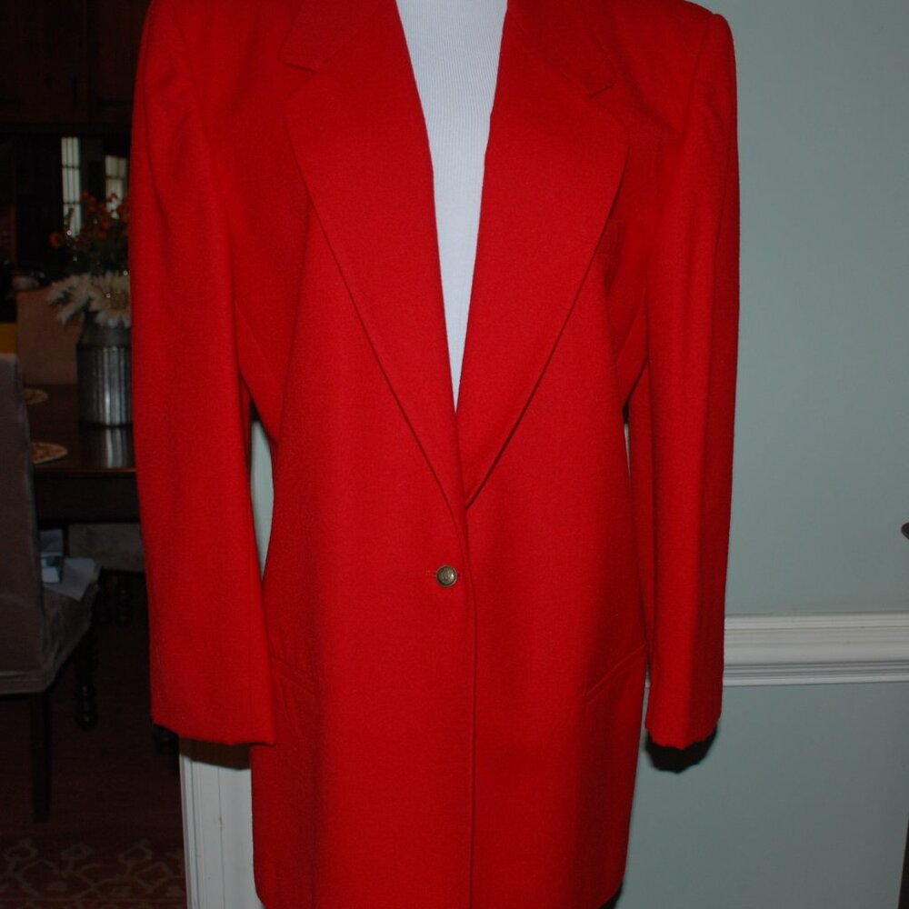 NWOT Classic Red Wool Talbots Blazer
